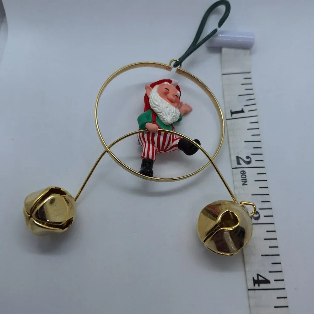 Vintage 1989 Handcrafted Ornament‎ Hallmark Keepsake Balancing Elf In Box